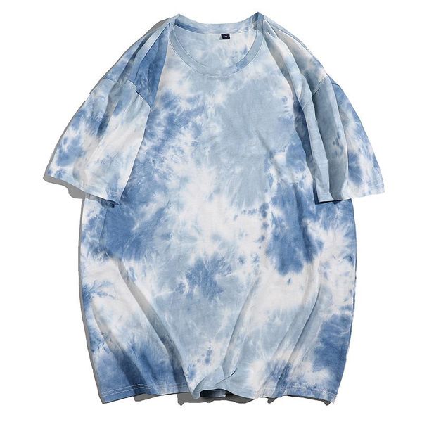 

men's oversized t-shirt female tie dye hip hop t shirt men women 2021 summer japanese streetwear harajuku tshirt t-shirts, White;black