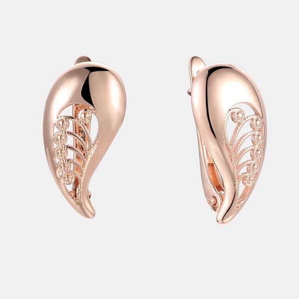 

dangle & chandelier fashion women 585 rose gold color irregular pattern drop earrings, Silver