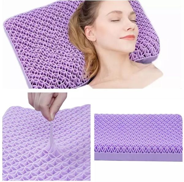 

zero pressure multifunctional orthopedic tpe gel pillow high elasticity correction neck pain massage memory sleeping