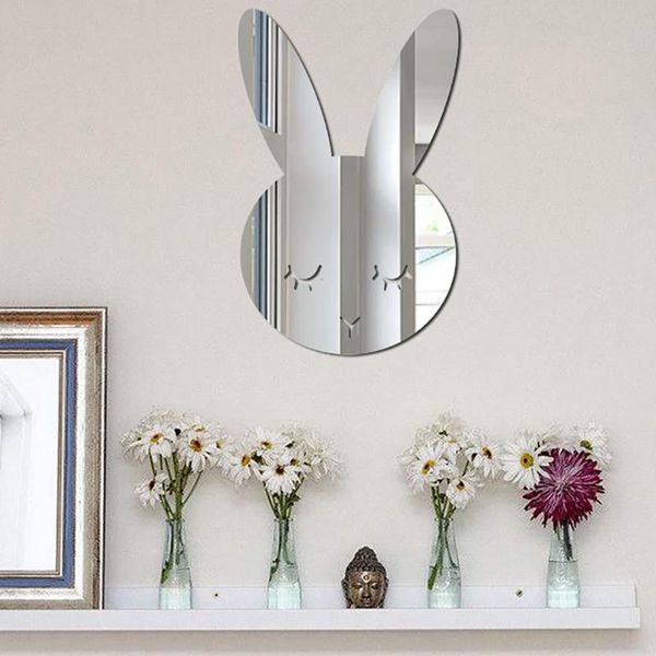 

nordic acrylic mirror cartoon art 3d diy wall stickers camera props living room background kids decoration