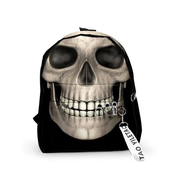 

backpack 2021 3d print backpacks halloween teenager students school bags men/women outside travel waterproof oxford skull