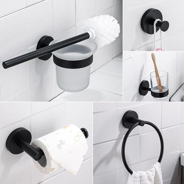 

bath accessory set bathroom accessories stainless steel toilet paper holder brush tooth towel ring robe hook