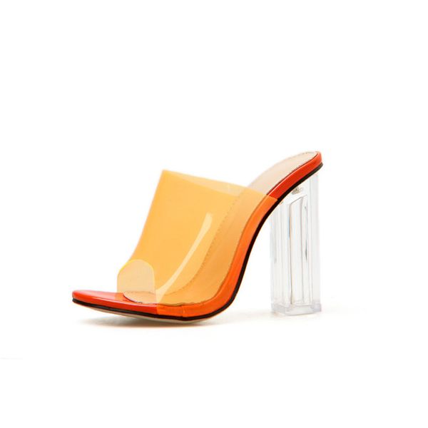 

dropship women sandals pvc jelly crystal heel transparent clear high heels summer chunky pumps shoes 051202 high spinnertoys