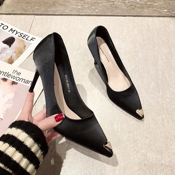 

dress shoes large size luxury women heel sandals, Black