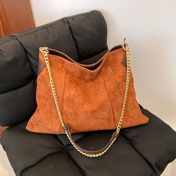 

evening bags vintage large capacity women's tote winter simple trend luxury designer handbags casual travel chain shoulder shopper bag