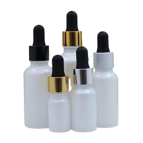 

storage bottles & jars 5ml-50ml empty pearl white glass essential oil vials black frost cosmetic refillable packaging bottle container 1