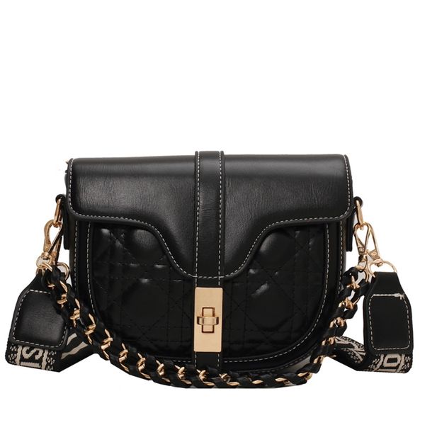 

bag women's bag new fashion saddle single shoulder messenger small embroidered line width shoulder belt