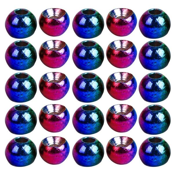 

fishing hooks 25pcs 5 colors round tungsten slotted beads think deep for jig beans ball tackle k3nc