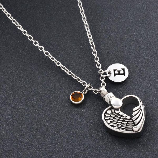 

pendant necklaces cremation memorial jewelry necklace - urn -i'll hold you in my heart until i heaven loss of love, Silver