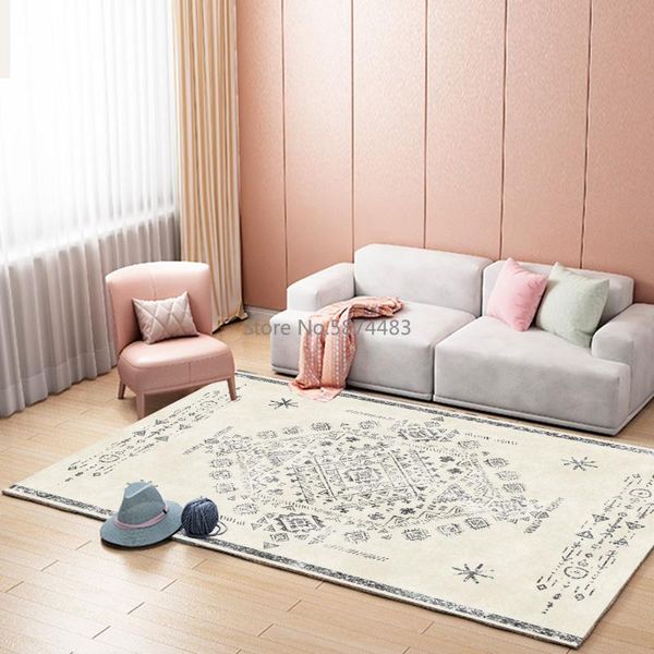 

carpets 200*300cm fashion modern gray and white nordic ethnic style living room bedroom bedside carpet floor mat customization