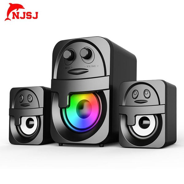 

njsj subwoofer computer speaker music connection mobile phone desklapmp3 stereo home theater entertainment room combination speakers