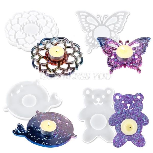 

craft tools diy crystal epoxy silicone mold lotus/butterfly table decorative mirror surface resin placemat drop ship