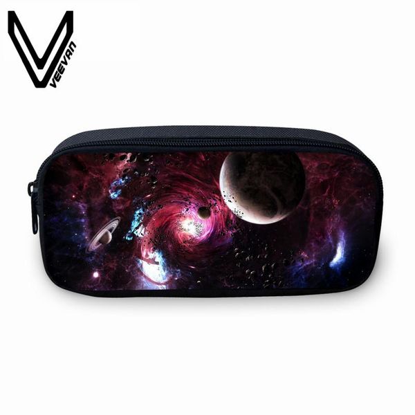 

wallets veevanv designer zipper casual girl coin bag student patchwork pencil bags fashion brands 3d printting case, Red;black