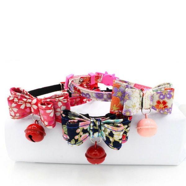 

cat collars & leads printing lovely bow collar necklace adjustable for pet supplies