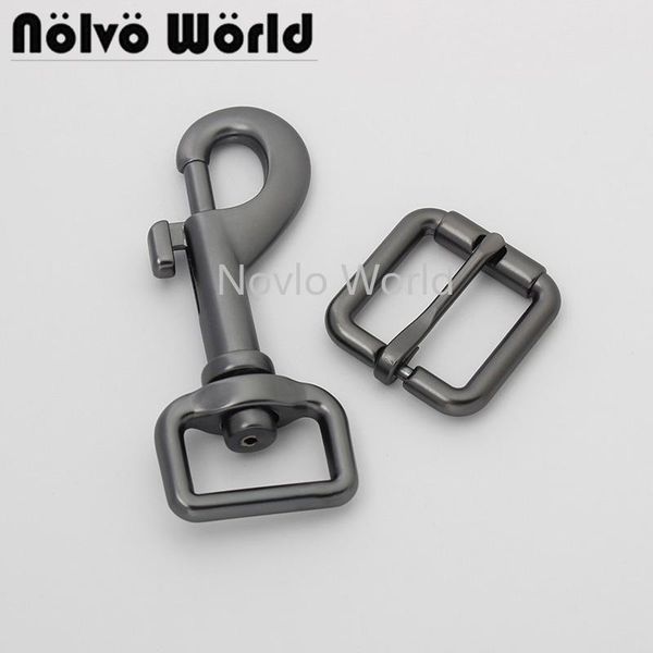 

bag parts & accessories 10-30sets matte gun black 21mm inner pin buckle with snap hook for chains purse complete set of sale