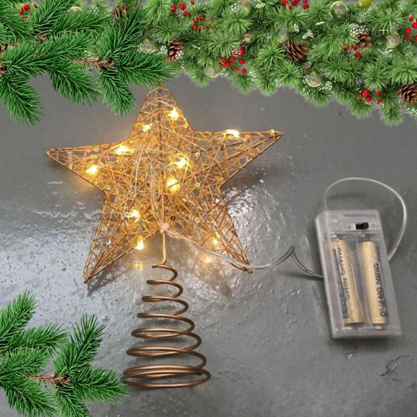 

christmas decorations tree er stars cute shimmery multicolor led star xmas decor 5 point treetop