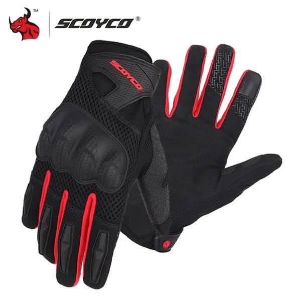 

scoyco motorcycle gloves summer breathable mesh moto full finger motocross off-road racing men motorbike 211124, Blue;gray