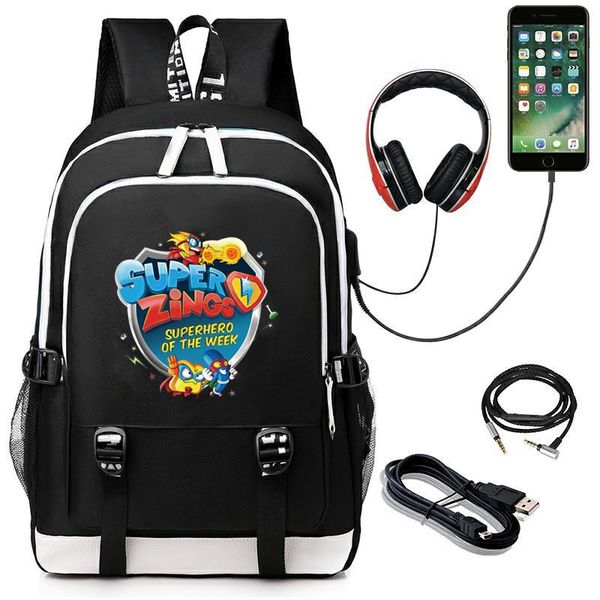 

backpack mochila superzings for student sac usb charging waterproof hip hop game laptravel school bags teenage girls
