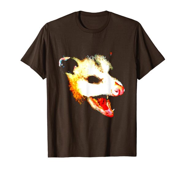

funny possum face tee shirt, White;black