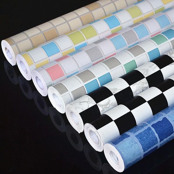 

wallpapers mosaic self-adhesive wallpaper wall sticker bathroom cabinet kitchen oil proof