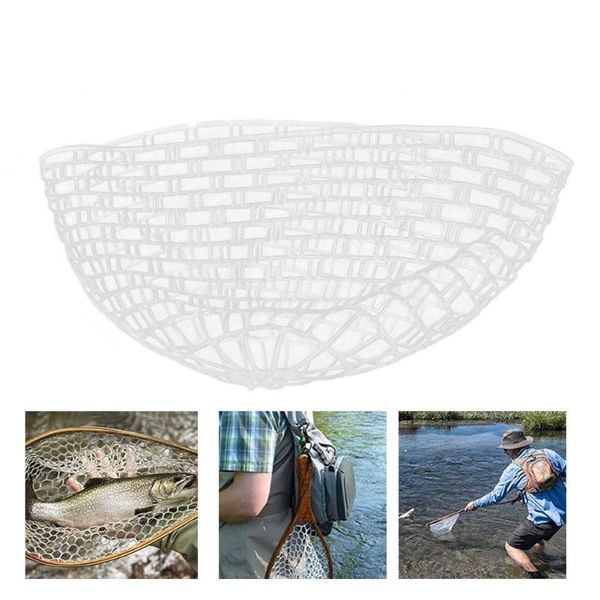 

fishing net transparent rubber replacement bag does not hurt fish and scrape soft accessories