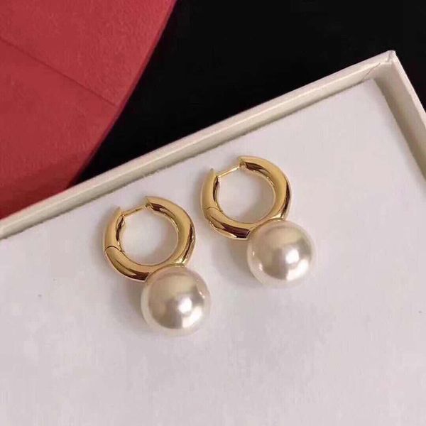 Marchio di lusso da donna S925 argento sterling piccola fata perla orecchini in oro moda originale semplici regali boutique