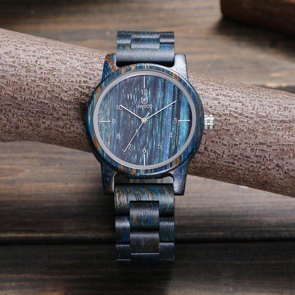 

wristwatches uwood watch men wood quartz watches stabilized luxury man retro raw wooden strap male antique gift wrist, Slivery;brown