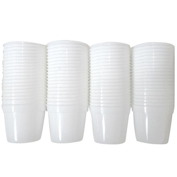 

planters & pots 80 piece white plastic flowers plants seedlings nursery garden tools 6.5x5.5cm flowerpot