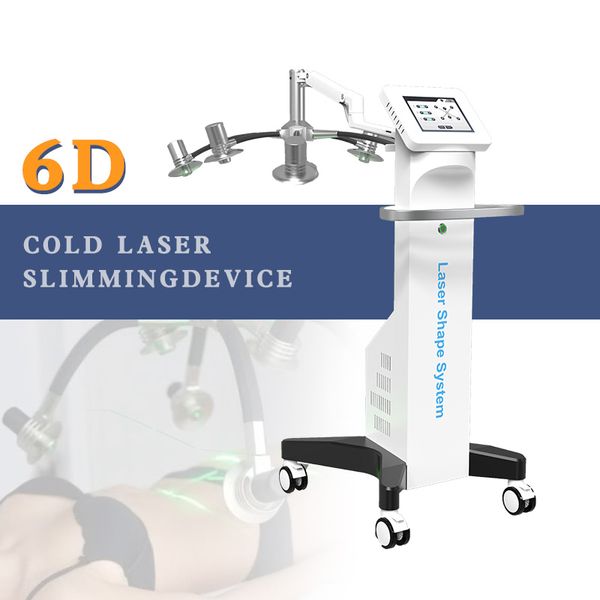 

2021 fats removal 6d laser machine 532 slim green laser non-invasive laser fat burning 6d lipo shape system body slimming machine lasers bod, Black