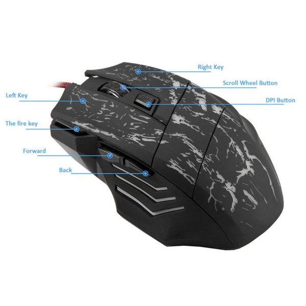 

mice e-sports game mouse wired luminous 7 key