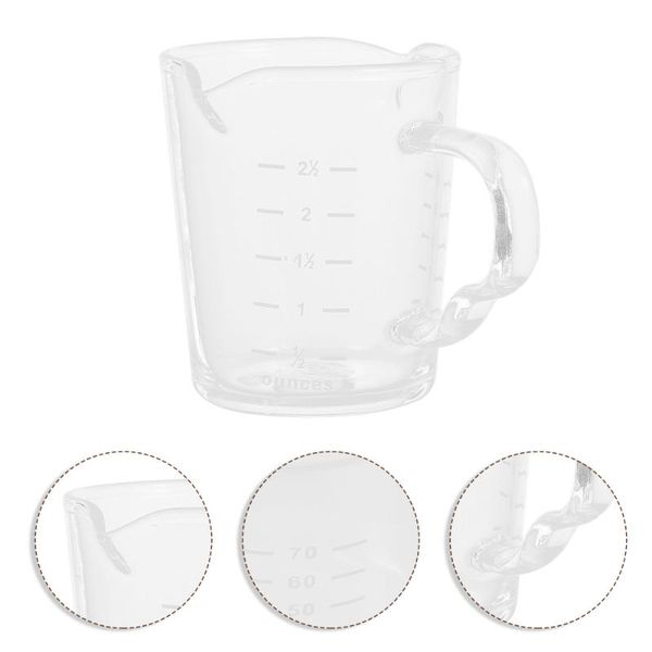 

transparent espresso measuring glass double spouts cup coffee jar mugs