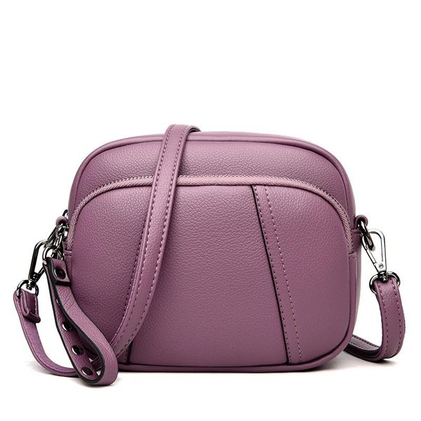 

evening bags bag female 2021 autumn and winter fashion mobile phone rivet zipper small square simple soft leather shoulder