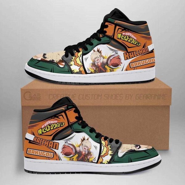 

katsuki bakugo sneakers custom my hero academia anime sho