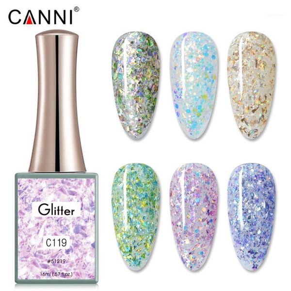 

16ml uv glitter nail gel polish 6 colors sequins nails varnish1, Red;pink