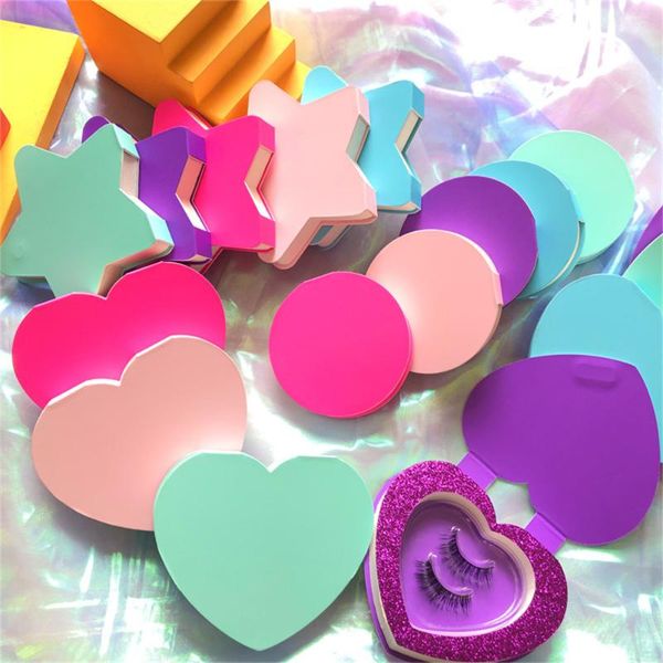 

storage bottles & jars eyelash pink heart money style packaging box wholesale lashes boxes empty package case 8-25mm