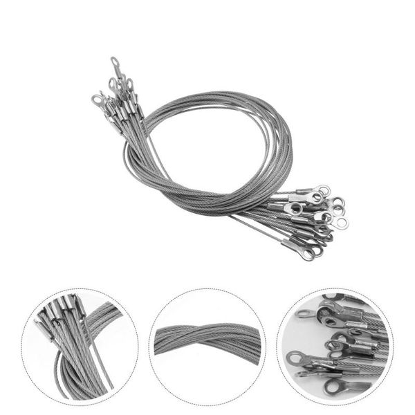 

jump ropes 20pcs gym fitness cables lamp stainless wire terminal double ring