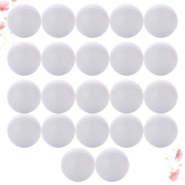 

golf balls 22pcs hollow non-porous swing training aids indoor double layer practice for (white)