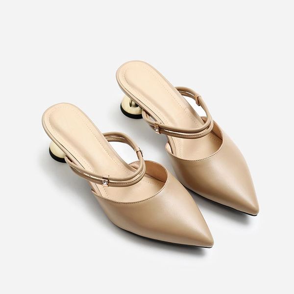 

genuine leather women sandals strange style high heels summer shoes fashion party daily, Black