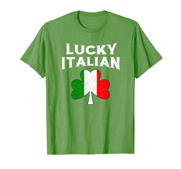 

lucky italian st patricks day t-shirt irish italy, White;black