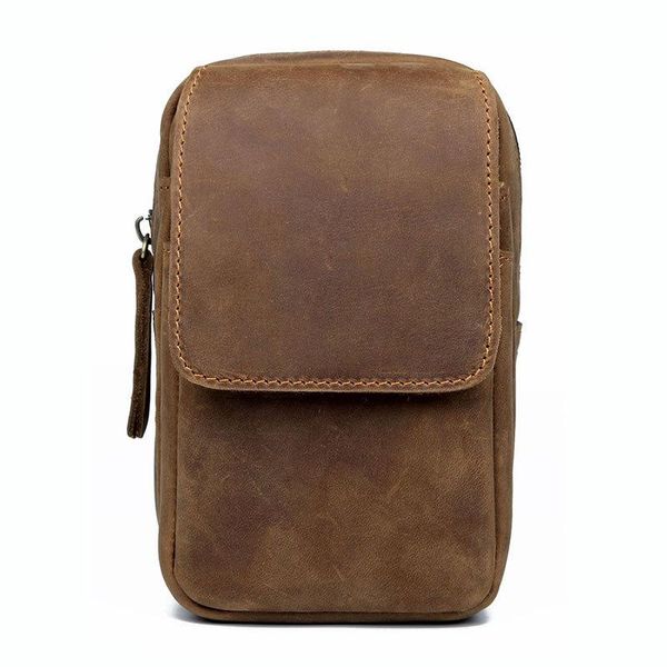 

men's leather pocket retro style outdoor practical pockets durable waist bags