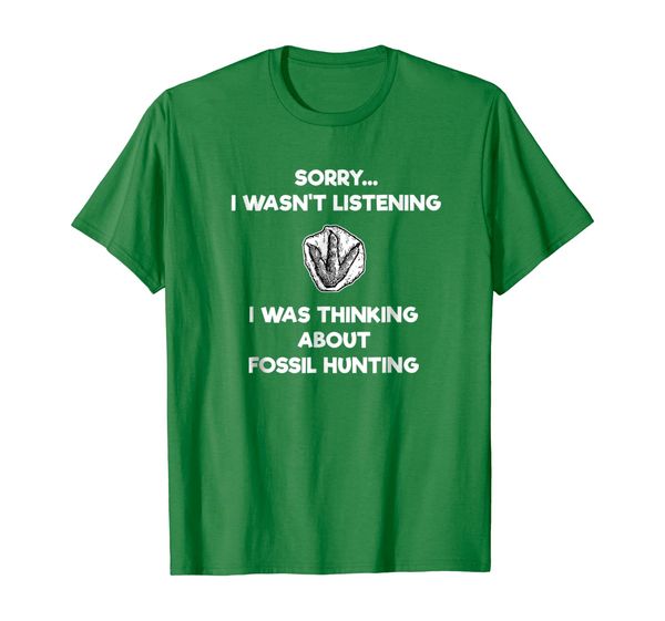 

Fossil Hunting Hunter Funny T-Shirt Paleontologist Listening, Mainly pictures