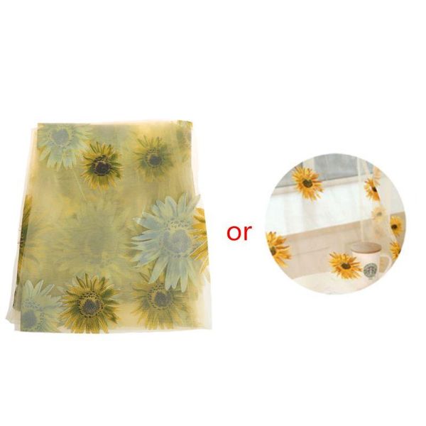 

curtain & drapes 1x2m sunflower voile window flower tulle for living room kitchen