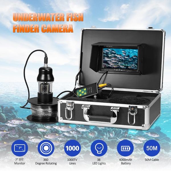 

fish finder 7'' rotating camera 1000tvl tft monitor underwater video 38pcs leds night vision equipment