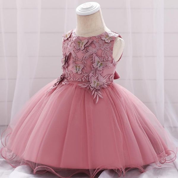 

girl's dresses 0-24m born dress baptism christening for baby girl princess wedding party 1st birthday gift, Red;yellow