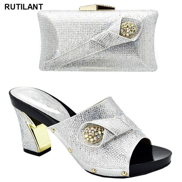 

dress shoes arrival african woman and bag women bags to match set italy zapatos de mujer moda 2021 vestir party, Black