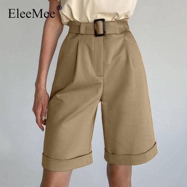

women's shorts eleemee casual solid color for women zipper pocket white straight 2021 arrival fashion concise size s-xl, White;black