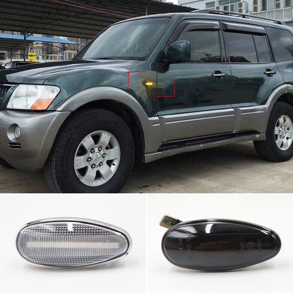 

2pcs led dynamic side marker lights arrow turn signal lamps for mitsubishi pajero sport k9 galant outlander lancer a i-miev