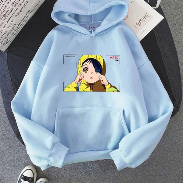 

men's hoodies & sweatshirts harajuku anime wonder egg priority hoodie sweatshirt men women hoody attack on titan pullover fashion costu, Black