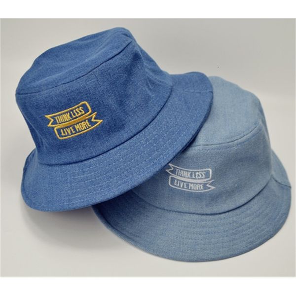

new men's and women's trend denim fisherman hat fashion plain outdoor sunshade