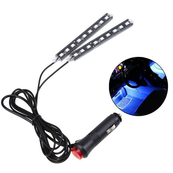 

emergency lights 12v dc ice blue led car interior accessories floor decora atmosphere strip lamp smd